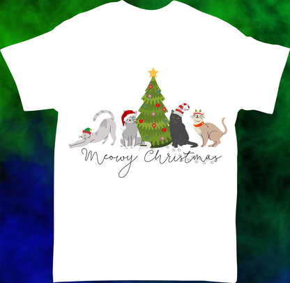 Meowy Christmas - T-shirt - 002