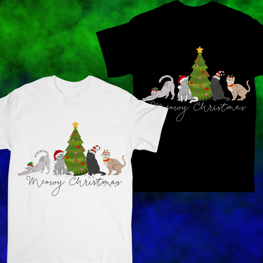 Meowy Christmas - T-shirt - 002