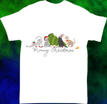 Meowy Christmas Uh-oh - T-shirt - 004